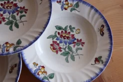 Lot de 5 assiettes Longwy modèle Printemps
