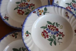 Lot de 5 assiettes Longwy modèle Printemps