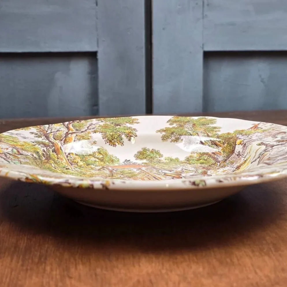 Lot de 4 assiettes Lunéville Tradition – Décor ancien pastoral