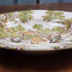 Lot de 4 assiettes Lunéville Tradition – Décor ancien pastoral