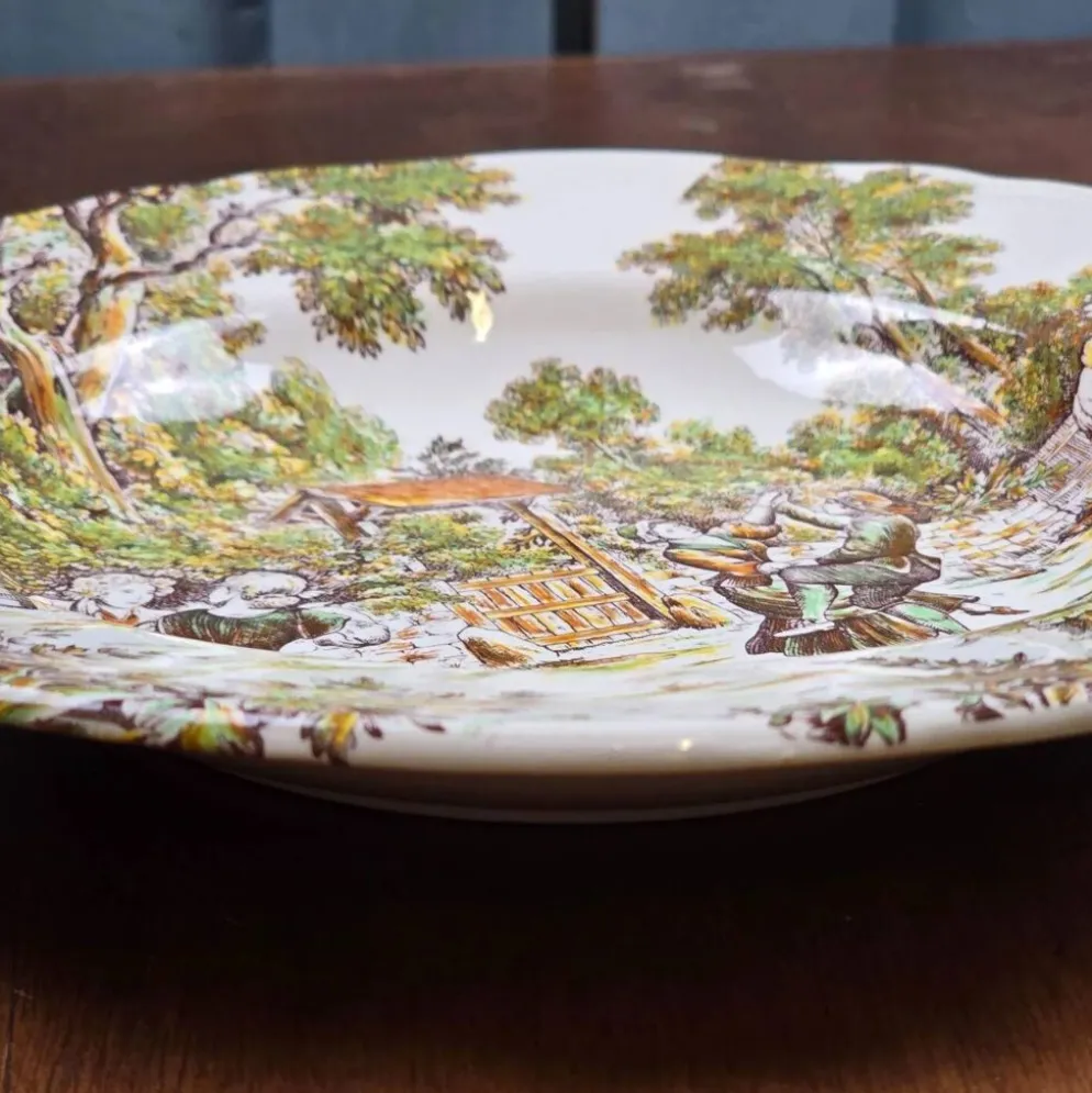 Lot de 4 assiettes Lunéville Tradition – Décor ancien pastoral