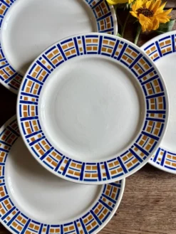 Lot de 8 assiettes plates anciennes - Robinson de Badonvillier