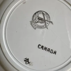 Lot de 8 assiettes plates anciennes - Canada de Moulin des Loups