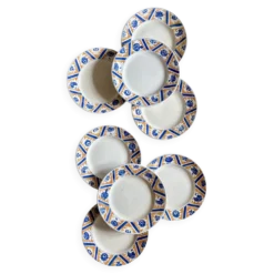 Lot de 8 assiettes plates anciennes - Canada de Moulin des Loups
