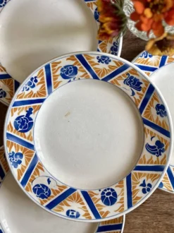 Lot de 8 assiettes plates anciennes - Canada de Moulin des Loups