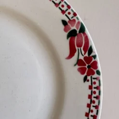 Lot de 6 assiettes plates anciennes - Saint Amand Céranord