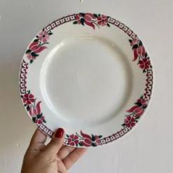 Lot de 6 assiettes plates anciennes - Saint Amand Céranord