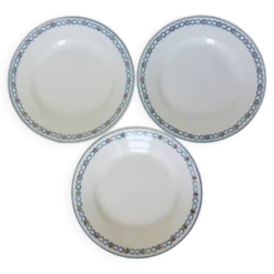 Lot de 3 assiettes plates de Longwy modèle Florea 210640