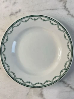 Lot de 6 assiettes plates en faïence Saint Amand 22,5cm