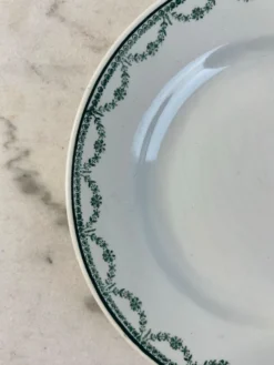 Lot de 6 assiettes plates en faïence Saint Amand 22,5cm