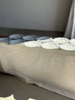 Lot de 10 assiettes plates en porcelaine de Limoges France à fleurs