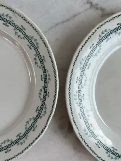 Lot de 2 assiettes plates GIEN, Collection Austerlitz