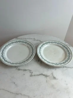 Lot de 2 assiettes plates GIEN, Collection Austerlitz