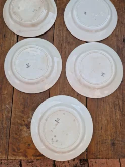 Lot De 7 Assiettes Plates Modèle Houx HB