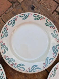 Lot De 7 Assiettes Plates Modèle Houx HB