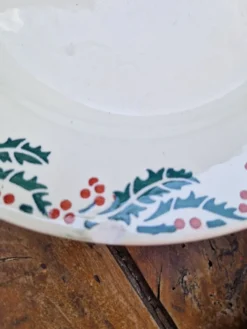 Lot De 7 Assiettes Plates Modèle Houx HB