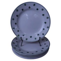 Lot de 6 assiettes plates 5200 Sarreguemines et Digoin Vintage