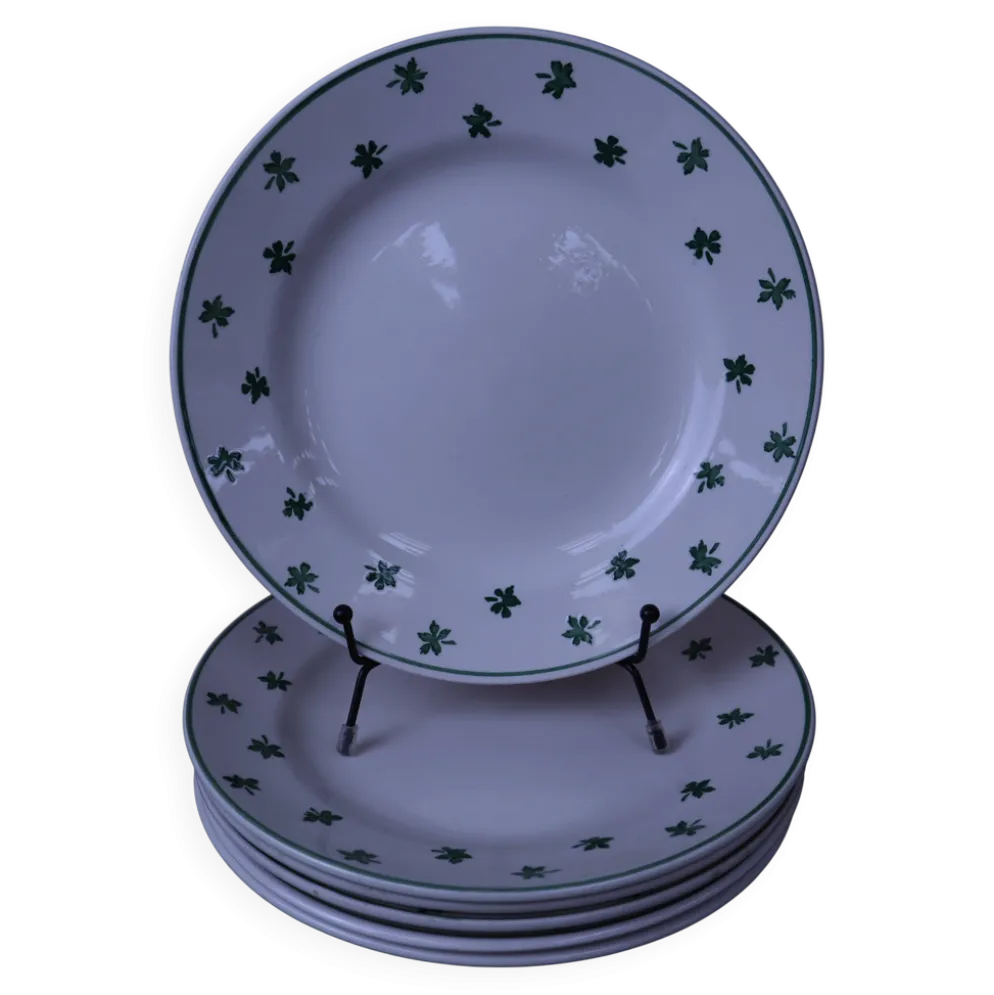 Lot de 6 assiettes plates 5200 Sarreguemines et Digoin Vintage