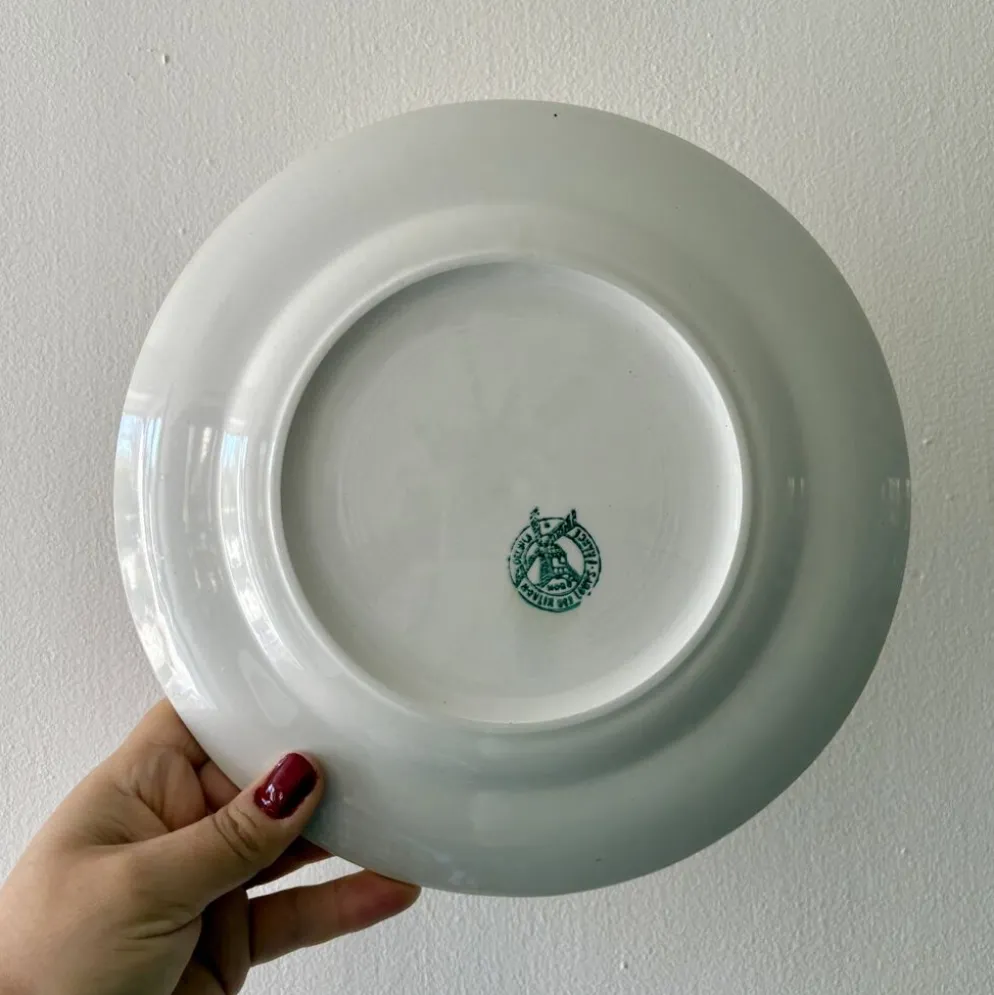 Lot de 6 assiettes plates vintage - Moulin des Loups