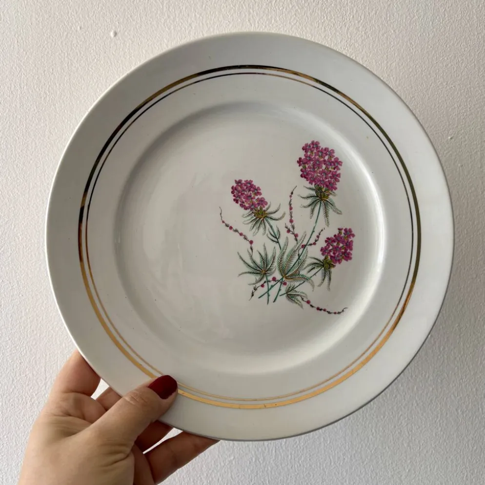 Lot de 6 assiettes plates vintage - Moulin des Loups