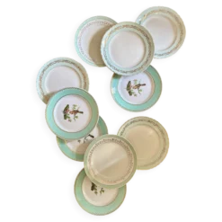 Lot de 10 assiettes plates vintage dépareillées (L12)