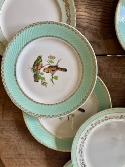 Lot de 10 assiettes plates vintage dépareillées (L12)