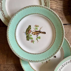 Lot de 10 assiettes plates vintage dépareillées (L12)