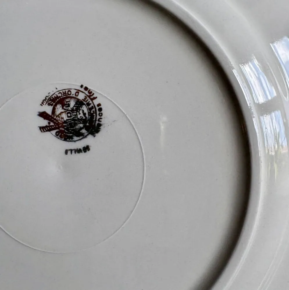 Lot de 10 assiettes plates vintage dépareillées (L12)