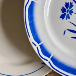 Lot de 8 assiettes plates vintage dépareillées