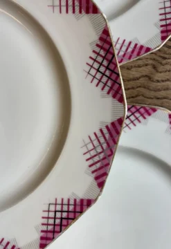 Lot de 4 assiettes plates vintage en porcelaine de Limoges