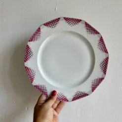 Lot de 4 assiettes plates vintage en porcelaine de Limoges