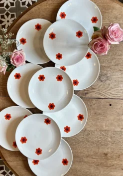 Lot de 10 assiettes plates vintage, Scherzer Bavaria