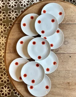 Lot de 10 assiettes plates vintage, Scherzer Bavaria