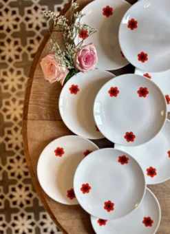 Lot de 10 assiettes plates vintage, Scherzer Bavaria
