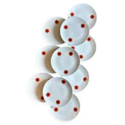 Lot de 10 assiettes plates vintage, Scherzer Bavaria