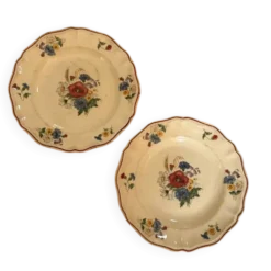 Lot de 2 assiettes Sarreguemines