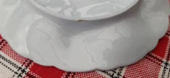 Lot de 4 assiettes Sarreguemines fruits de mer art déco