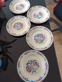 lot de 5 assiettes 1930 signées Marcel Goupy