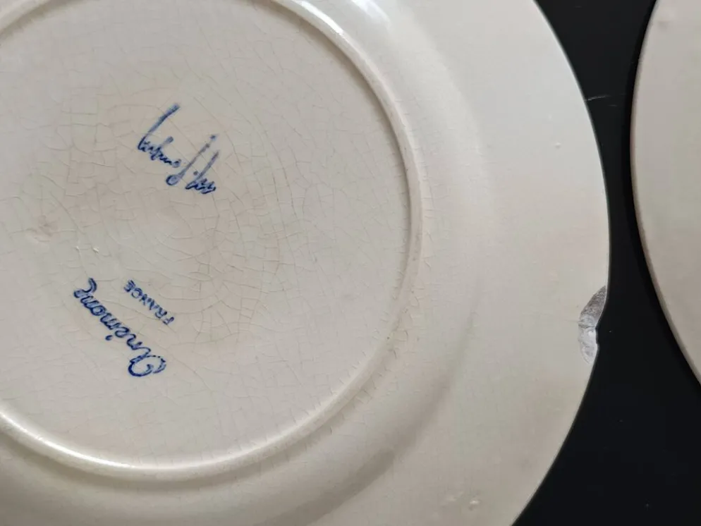 lot de 5 assiettes 1930 signées Marcel Goupy