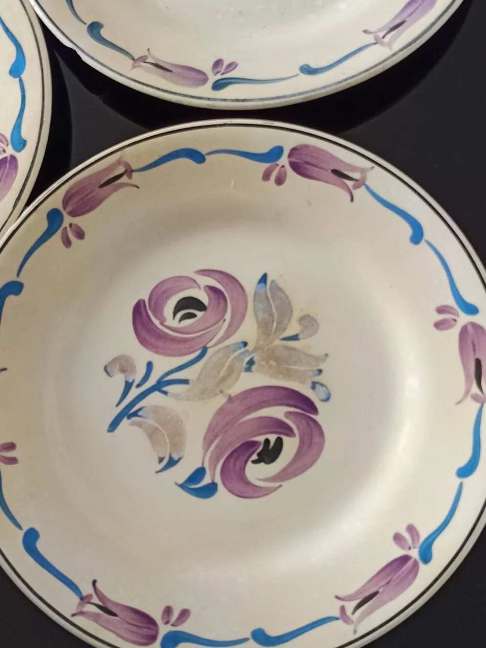lot de 5 assiettes 1930 signées Marcel Goupy