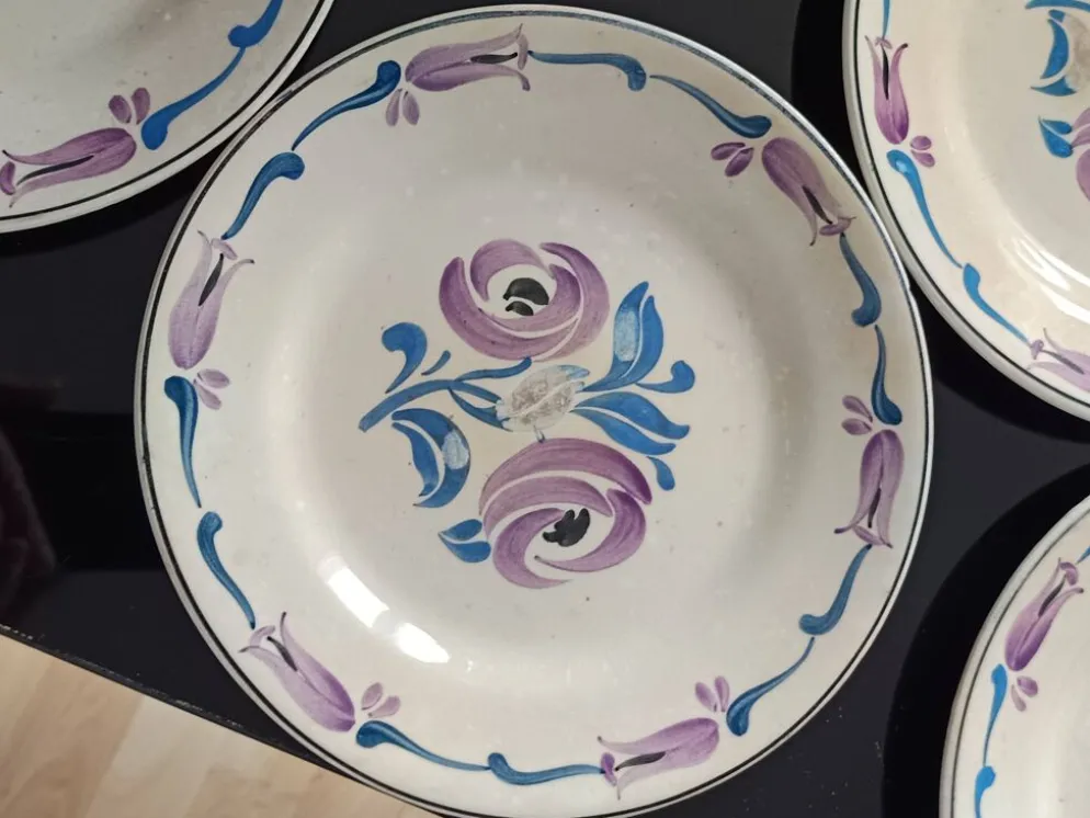 lot de 5 assiettes 1930 signées Marcel Goupy