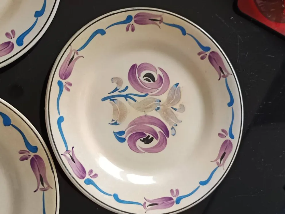 lot de 5 assiettes 1930 signées Marcel Goupy
