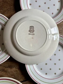 Lot de 6 assiettes vintage à dessert dépareillées (L7)