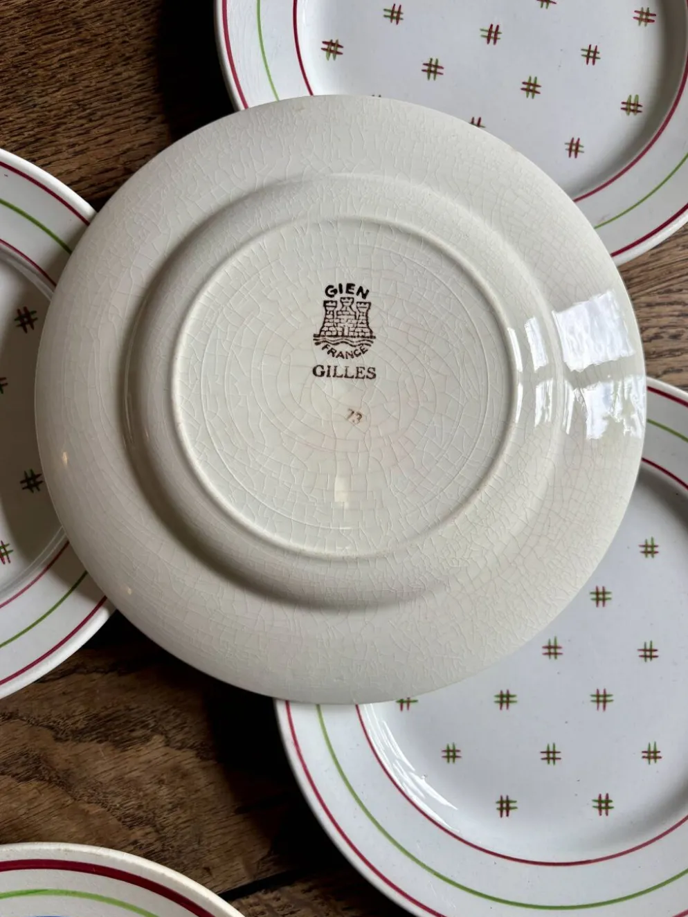 Lot de 6 assiettes vintage à dessert dépareillées (L7)