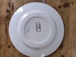 Lot de 5 assiettes vintage à desser en faïence de Salins - Modèle Molière