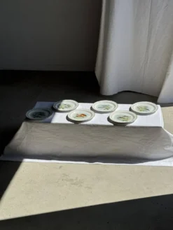 Lot de 6 assiettes vintage en porcelaine de Limoges à décor de poissons