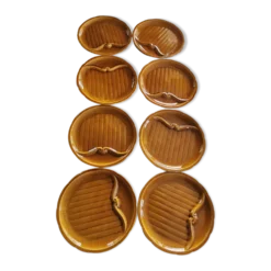Lot de 8 assiettes Vintage Gien France