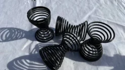 Lot de 7 cocotiers diabolo métal design