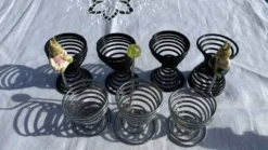 Lot de 7 cocotiers diabolo métal design