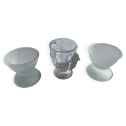 Lot de 3 cocotiers en verre